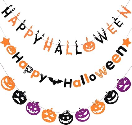 Amazon Com Guang Trading Halloween Banners Pumpkin Banner Bat