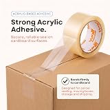 Wolf Tapes Heavy-Duty Packaging Tape 48mm x 66m Pack of 6 Clear view 3