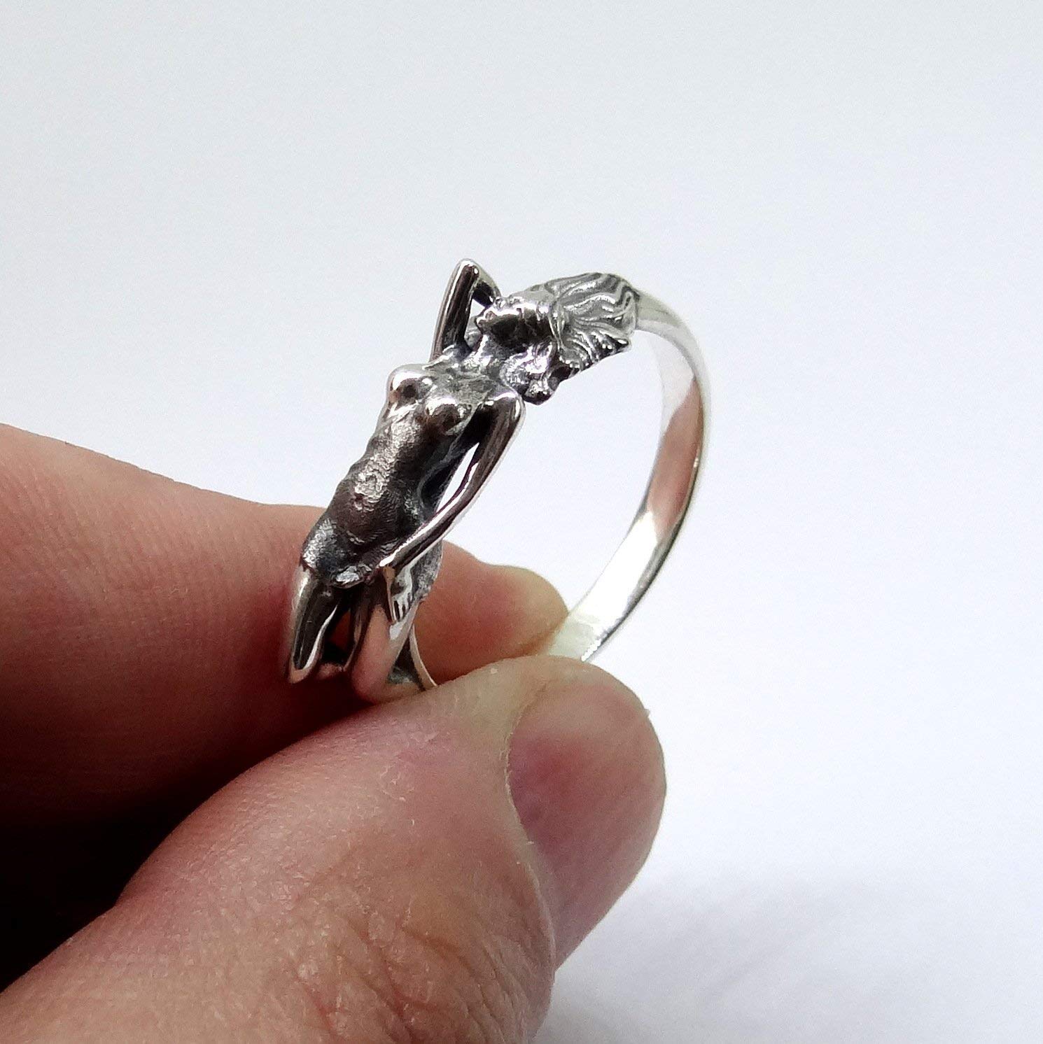 Amazon Com Erotic Naked Woman Ring Nude Girl Ring In Sterling Silver Erotic Ring Adult Naked Lady Ring Nude Woman Ring Unique Erotic Jewelry Sexy Woman Handmade