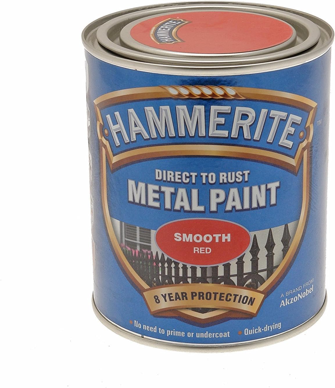 ICI Hammerite 5092824 Direct to Rust Metal Paint - Smooth Red Finish 750ML