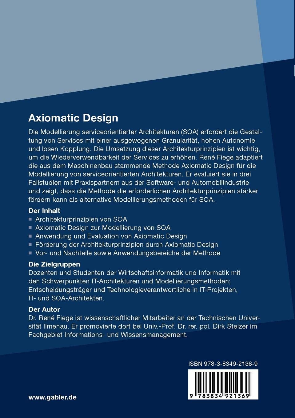 Axiomatic Design Eine Methode Zur Serviceorientierten - 