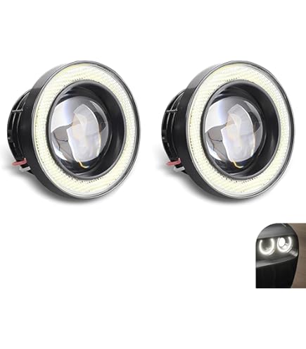 thumbnail image 2 of White LED Halo Fog Light Kit For 2001-2005 Mazda MX-5 Miata NB - Clear Lens, Angel Eye 2 of 5