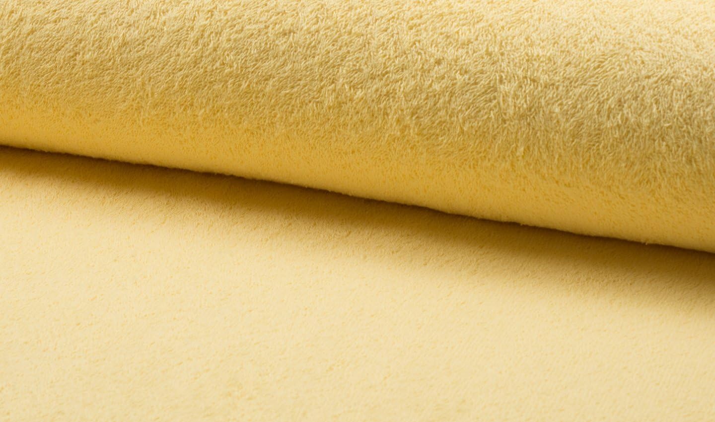 Double Sided Cotton Terry Towelling Fabric Material Vanilla, 1/8Mtr 50cmx37cm