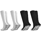 Marchare Boys Athletic Soccer Socks Knee High Socks Grip Sock Baseball Football Sock For Boys Girls
