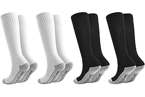 Marchare Boys Athletic Soccer Socks Knee High Socks Grip Sock Baseball Football Sock For Boys Girls