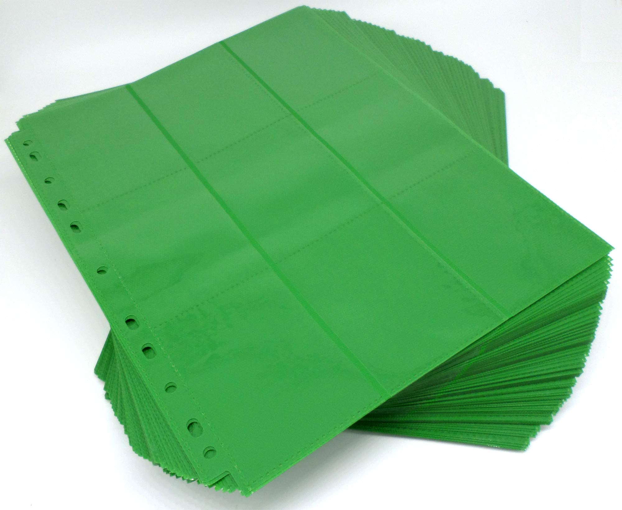 docsmagic.de 100 18-Pocket Pages Dark Green - Sideloading - 11 Holes - MTG PKM YGO