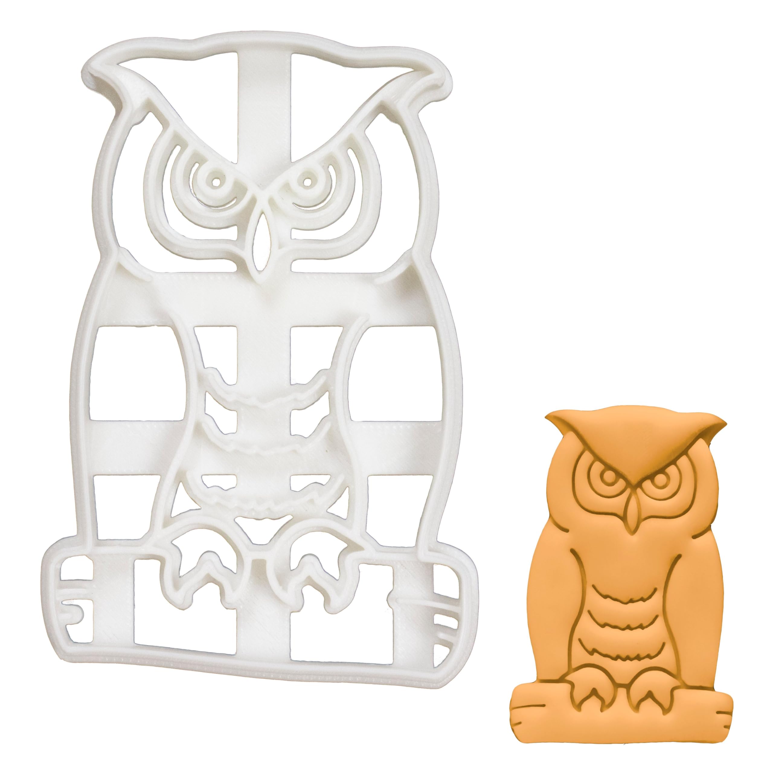 BAKERLOGY Great Horned Owl Cookie Cutter - Detailed Biscuit Cutter Design for Baking and Crafts, Ideal on Fondant, Dough, Clay
