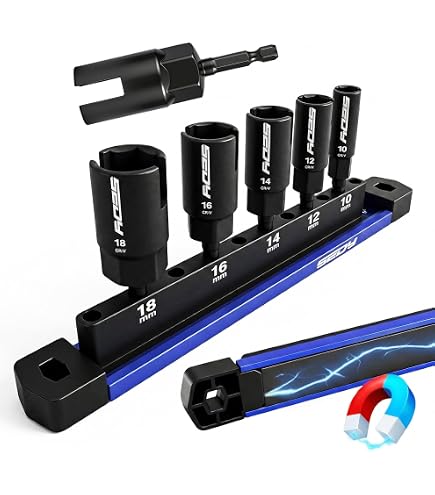 SUNJOYCO 2-Piece Wing Nut Driver Set – 1/4" Hex Shank Slot Socket For Wing Nuts, Eye Hooks & Q-Hangers (12mm & 18mm)