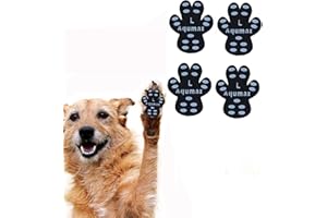 Aqumax Dog Anti Slip Paw Grips Traction Pads,Dog Feet Stickers with Stronger Adhesive,Paw Protection to Provide Traction for Slippery Floors,Essentials for Senior Dogs,12 Sets (48 pcs) L Black