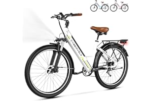 Cybervelo 1000 Peak Electric Bike for Adults,up 80 Miles Removable Battery Ebike, 26" Electric E Bike with 7-Speed,Adult Electric Bicycles for Commute Beach Snow Womens All Terrain