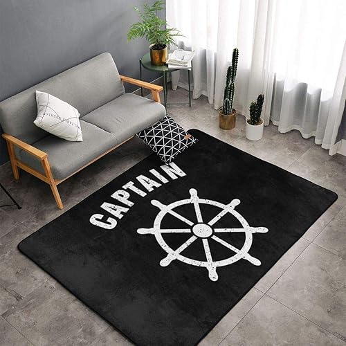 Jingclor Captain Area Rugs, Bedroom Living Room Kitchen Mat, Non-Slip Floor Mat Doormats Nursery Rugs, Children Play Throw Rugs Carpet Yoga Mat