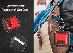 Olytop for Airpods 4 Case with Lock Clid, Rugged