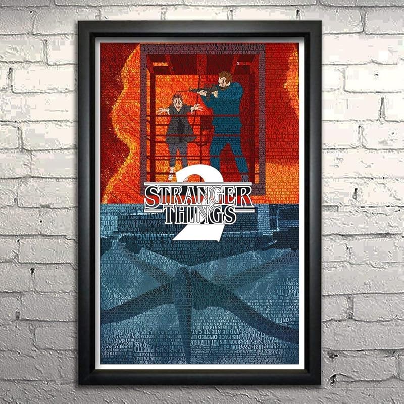Amazon.com Stranger Things 2 word art print 11x17" framed