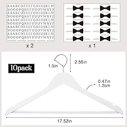 Beeveer 10 Pack Groomsman Personalized Hangers with