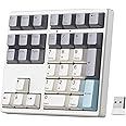 Kisnt Wireless Number Pad, 34 Key 2.4GHz Rechargeable Mechanical Numpad,Gateron Red Switches Hot Swappable Numeric Keypad with PBT Keycaps for Laptop, Mac, PC Desktop