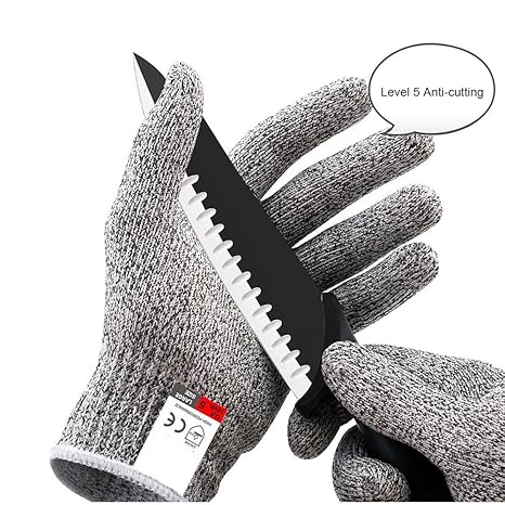 1 Paar Schnittschutzhandschuhe Level 5 Schutz Lebensmittelecht Küchenhandschuhe Schnittfesten Arbeitshandschuhen, Schnittfest