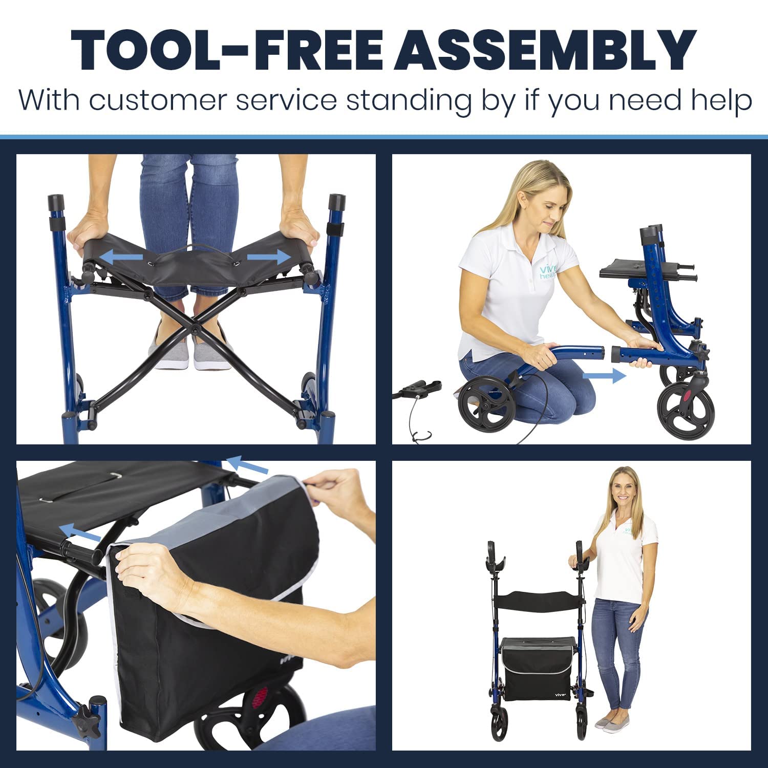 Upright Walker with Seat - Stand Up Rollator, Arm Rests, Heavy Duty, Folding Medical Aid Scooter for Elderly, Seniors - Walking Assist, Foldable Transport Chair - 300 lb Capacity Vive Mobility Upright Walker with Seat - Stand Up Rollator, Arm Rests, Heavy Duty, Folding Medical Aid Scooter for Elderly, Seniors - Walking Assist, Foldable Transport Chair - 300 lb Capacity