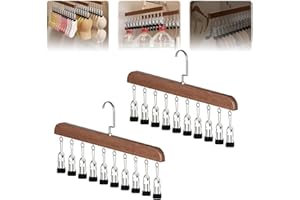 Closet Organizer with 10 Clips, 2026 New Space Saving Hanging Closet Organizer, Space-Saving Hat Scarf Clothespins for Jeans 