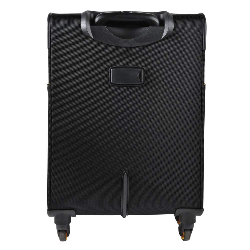 Exacompta - Ref 18934E - Exactive - Cabin Suitcase With Wheels and a Telescopic Handle - 370 x 550 x 230mm in Size, Padded Compartment for a 15.6" Laptop - Black & Orange