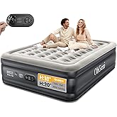 OhGeni Queen Air Mattress with Built in Pump, Ideal Alternative to a Bed, Inflatable Blow Up Mattress 18 Raised Comfort, Upgr