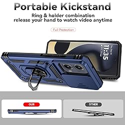 for Motorola Edge 2024 Case with Slide Camera Cover