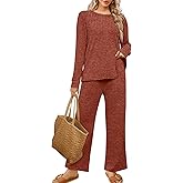 WIHOLL Womens Two Piece Outfits Lounge Sets Cozy Sweater Loungewear with Pockets 2026