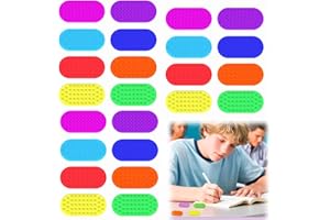 Liyquint 24pcs Calm Strips for Anxiety Relief, Textured Sensory Stickers for ADHD Focus & Fidget Toys for Restless Hands, Reu