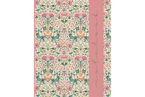 William Morris Textile Print Lodden Rose: Vintage Design College Ruled College Ruled 8x10 120 Lined Pages