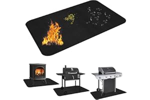 LXLZSH 48 x 36 inches Under Grill Mat for Outdoor Grill,Fireproof Grill Mat,Fireplace Hearth Rug,Fire Pit Mat,Oil Proof Waterproof Under Grill Floor Mats BBQ Protector for Decks and Patios