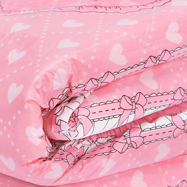 LITTLEFORBIG PRINTED ADULT BRIEF DIAPERS 10 PIECES – BLUSHING BABY PINK(XL)