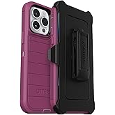OtterBox Defender Series Screenless Edition Case for iPhone 14 Pro Max (Only) - Holster Clip Included - Microbial Defense Protection - Non-Retail Packaging - Morning Sky (Pink)