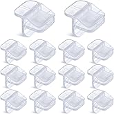 Chunful 12 Pcs Aquarium Lid Clips for Rimless Tank, Clear PC Hood Clamps | Fits 1/8"-3/16" Glass Thickness, Top Cover Support Holder