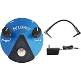 Dunlop FFM1 SILICON FUZZ FACE MINI Pedal w/ 9V Power Supply and Patch Cable