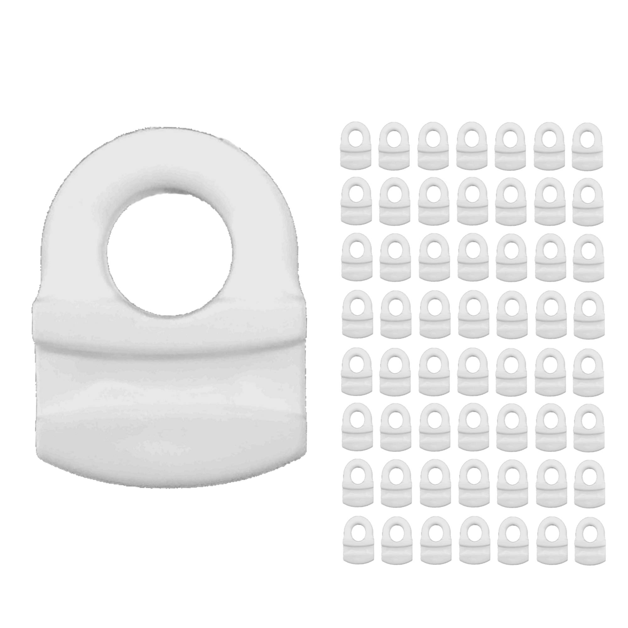 DMSE Wholesale Eye Type Curtain Slide Curtain Carriers Glides Sliders Slide, and Rollers Type C (56 Pack)