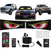 Devil's Eye LED Light 2 Pack, 23.42×4.72" Windshield Programmable LED Matrix Panel, Customizable Display with Remote and Bluetooth App Control for Cars Trucks SUVs