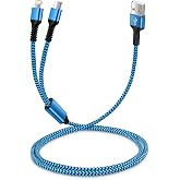 for Apple Lightning &amp; USB-c 2-in-1 Charging Cable (4 Feet), USB to Lightning &amp; USB to USB-c Long Fast Charger Cord for iPhone 17e 17 Air 16e 16 15 Pro Max 14 Plus 13 12 11 mini, Not for Apple CarPlay