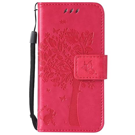 Nancen Compatible with Handyhülle Galaxy S4 Mini I9190 i9195 Flip Schutzhülle Zubehör Lederhülle mit Silikon Back Cover PU Le