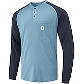 VANDISI FR Shirts Flame Resistant Shirts 6.5oz Lightweight Cotton Two Tone & Henley Shirts for Men