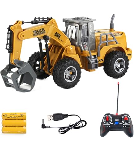 Set De 3 Coches De Construcción De Juguete Naranja Con Propulsión Por Inercia – Incluye Excavadora, Bulldozer Y Camión, Con Partes Móviles, Ideales Para La Playa