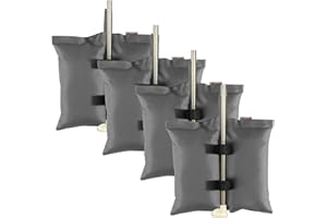 ESINGMILL Canopy Weight Bags for Pop up Tent, 4pcs/Pack Leg Weights Sand Bags for Instant Outdoor Sun Shelter Canopy Legs, Heavy Duty Stability Sandbag Weighted Feet Bag