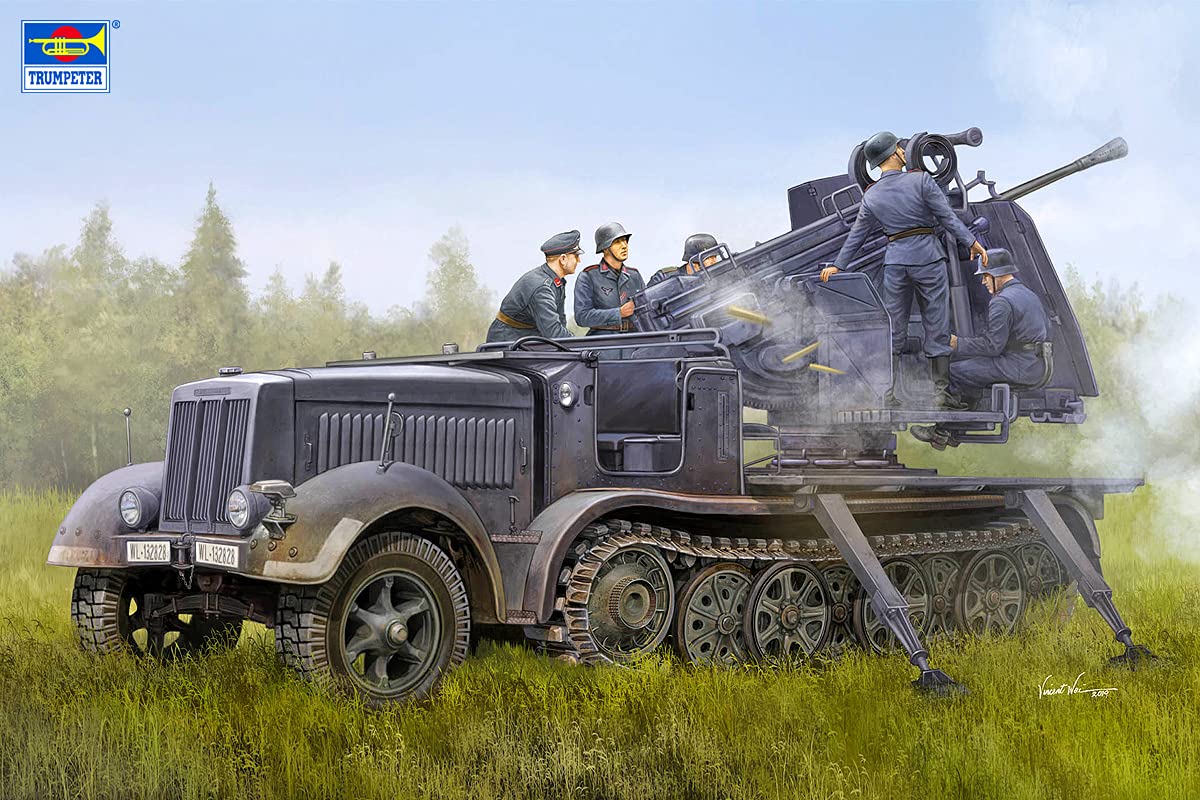 Trumpeter 1:35 German 5cm FLAK 41auf Selbstfahrlafette, Model kit, TRU09513