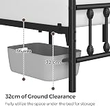 Yaheetech 5ft King Bed Frame Vintage Iron Platform Bed with High Headboard and view 7