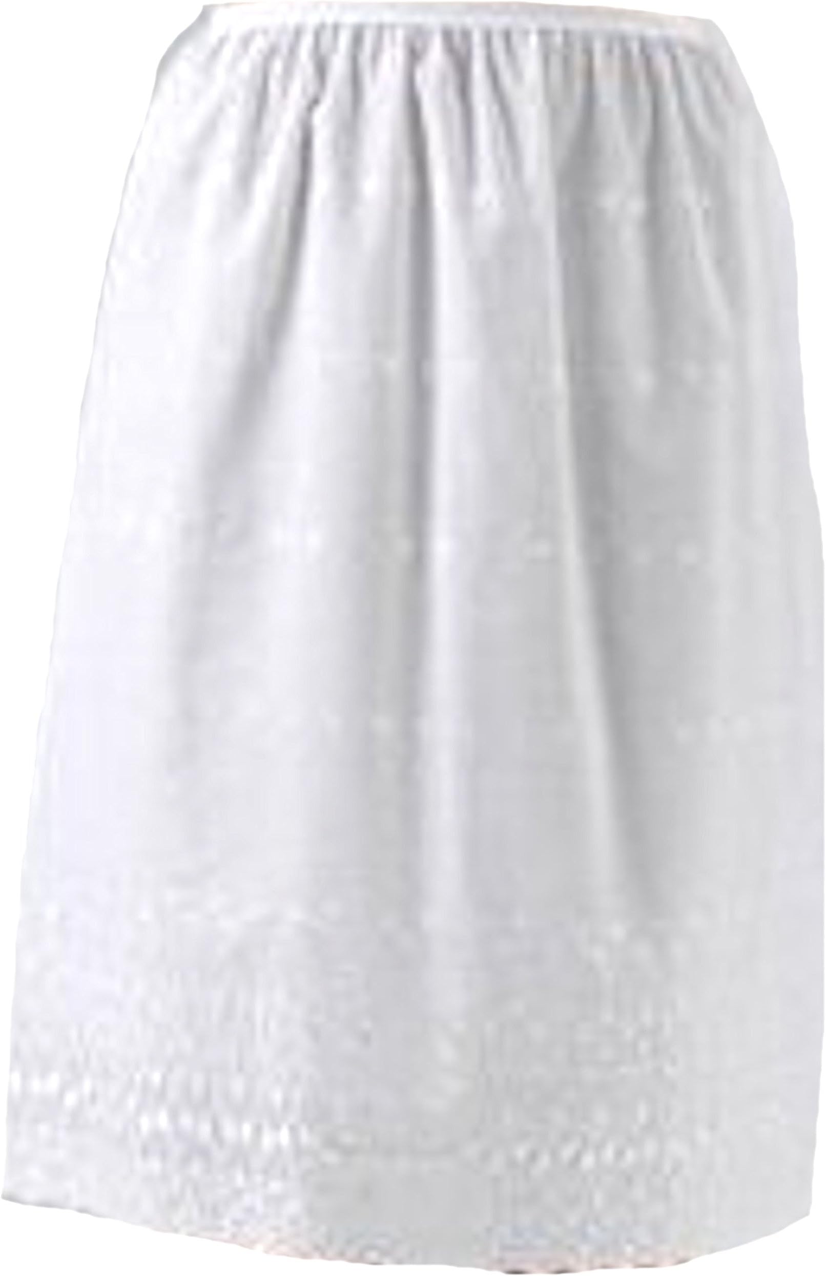 Broderie Anglaise Embroidery Split edge Half Slip 28 inch length White 22-24