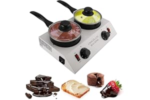YaeTool Professional Chocolate Melting Pot, 110V Chocolate Tempering Melting Machine, Dual-Temperature Control Candy Melting 