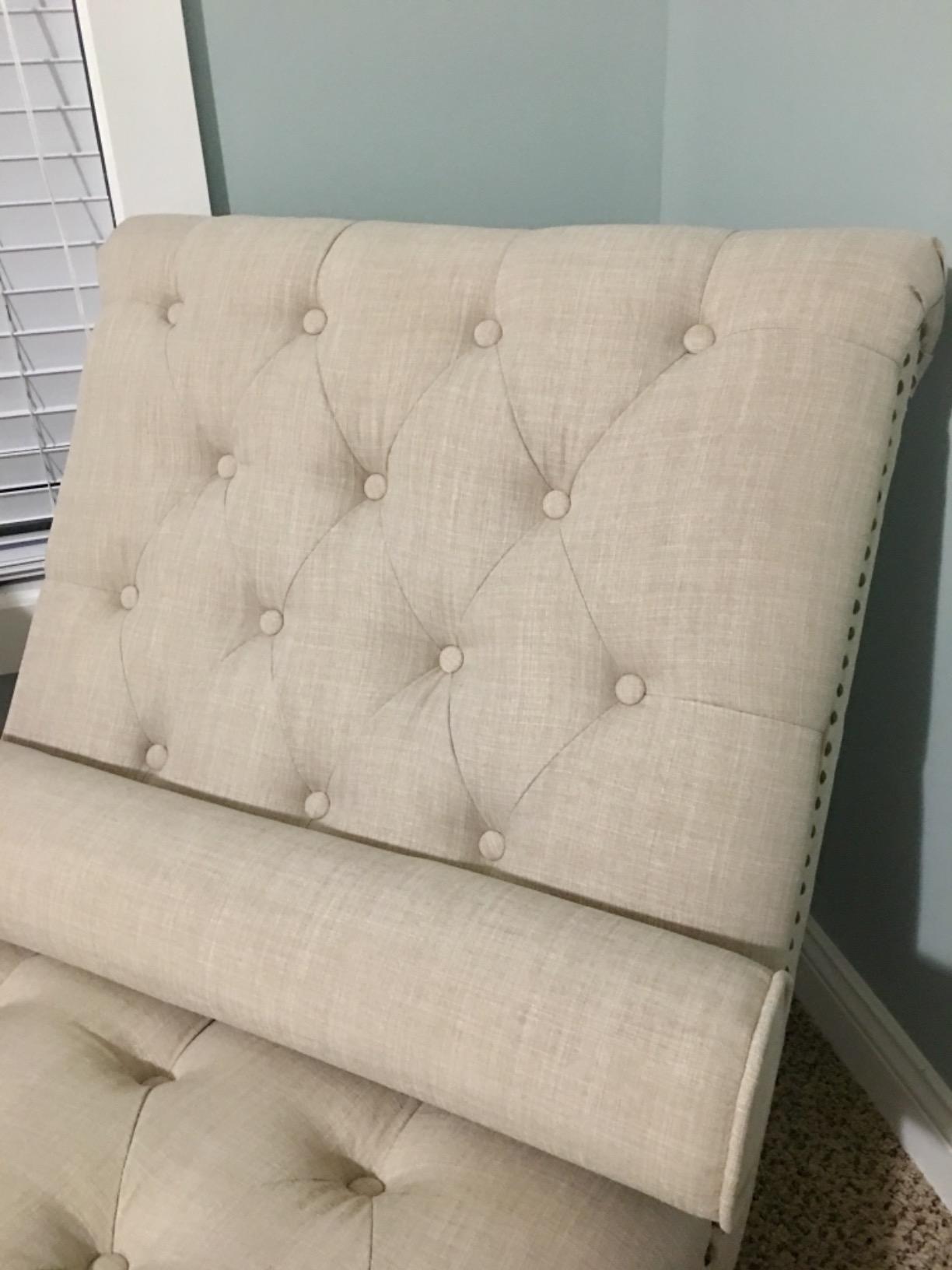 45/mo Finance Rosevera Teofila Upholstered Tufted Buttons Linen with