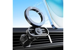 BOKILINO for Magsafe Car Mount, Phone Holders for Your Car, [Strongest Magnets][Unlimited Angles]Magnetic Car Phone Holder Vent, Car Accessories for iPhone 16 15 Pro Plus Max 14 13 12 Mini MagSafe Case Phones