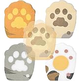 BAYTORY 200 Sheets Glitter Transparent Sticky Notes, Waterproof Clear Memo Pads, Cute Self-Stick Note, See Through Self-Adhesive Note for Bible Accessories (Cat's Paw)