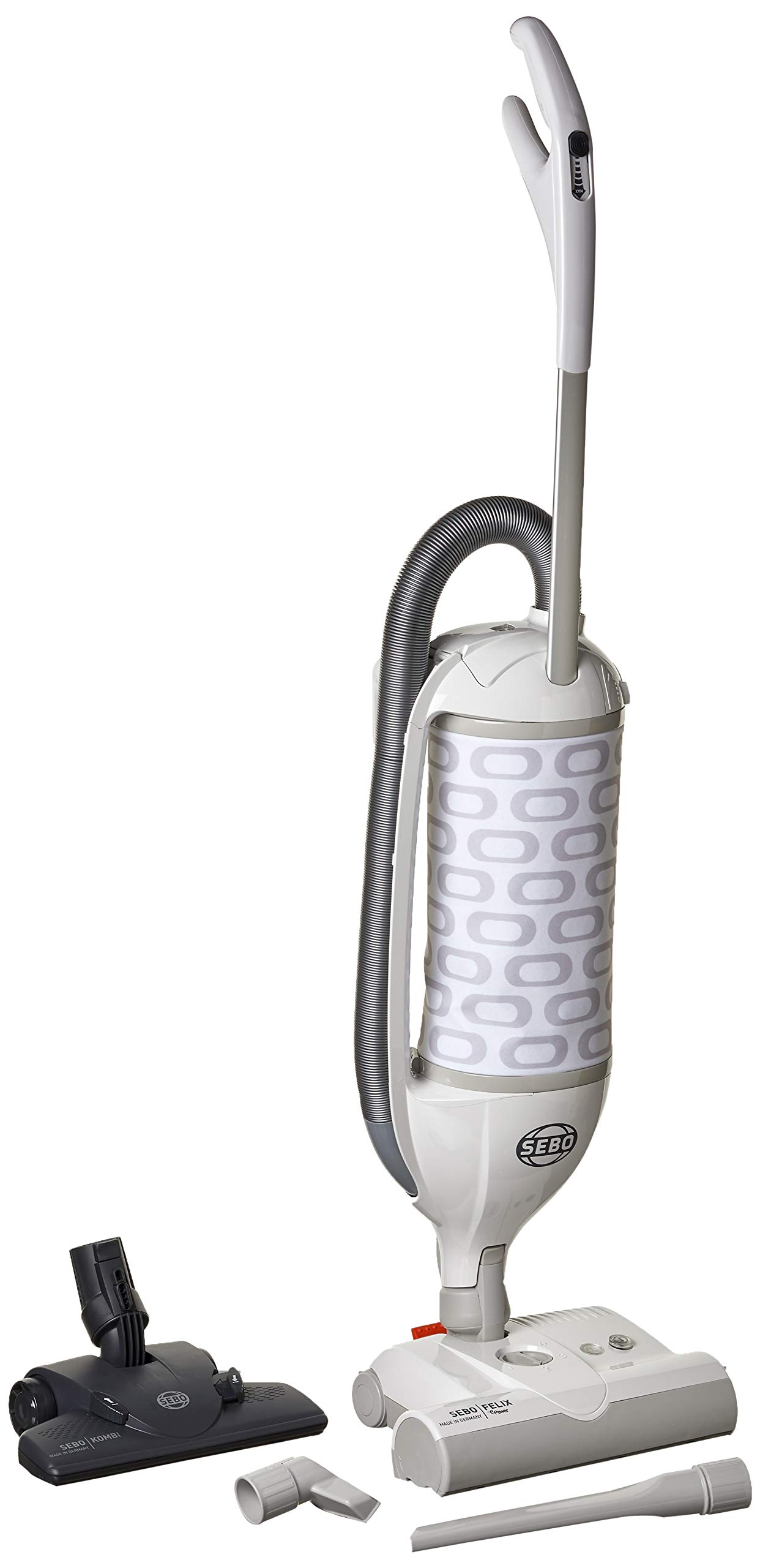 SEBO 90812GB Felix Vogue, Upright Vacuum Cleaner, 875W, White/Pattern