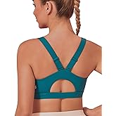 Cordaw Sports Bras for Women High Support, Adjustable Straps High Impact Workout Yoga Bra with Sewn-in Pad