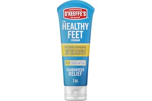O’Keeffe’s for Healthy Feet Intense Renewal Cream with Urea & Alpha Hydroxy Acid – 3 oz Tube (1 Pack) – Chemically Exfoliates and Softens Extremely Callused, Dry Feet